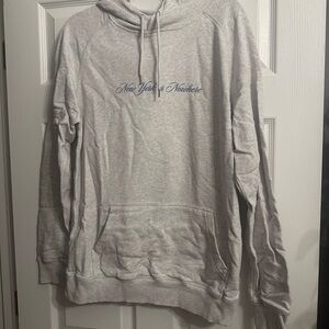 New York or Nowhere Grey Terry Hoodie